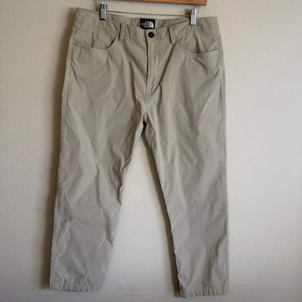 The North‎ Face Mens Pants 36 Beige Stretch Nylon Hiking Outdoor Casual Pants